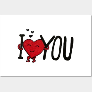 I love you cartoon Posters and Art